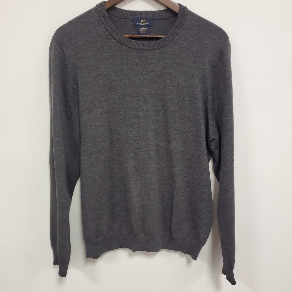 Brooks Brothers 346 Mens Merino Wool Sweater Size M Academia Preppy Old Money